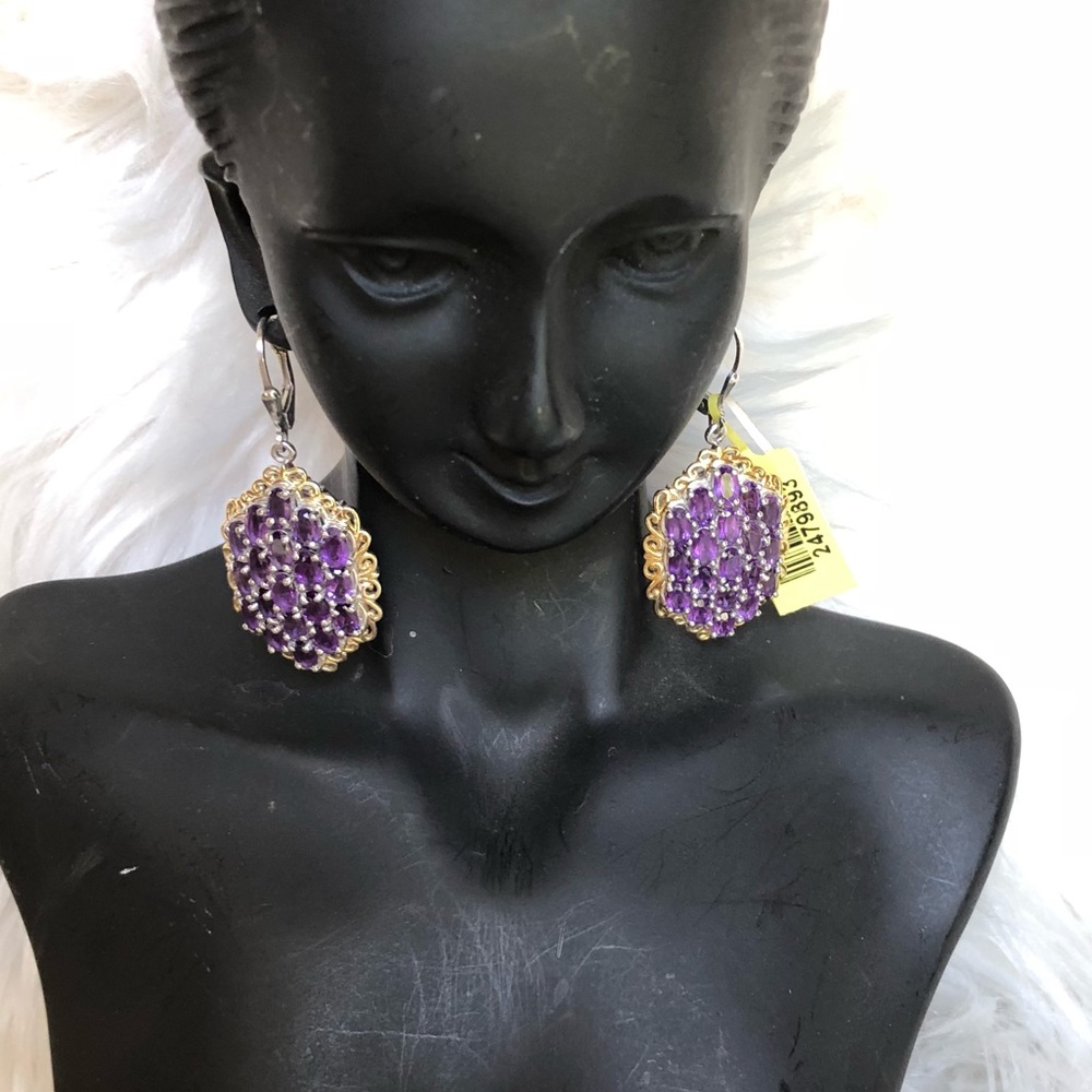 New Purple Amethyst Earrings
